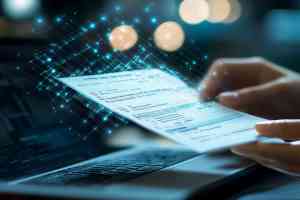 Dokument mit digitalem Effekt