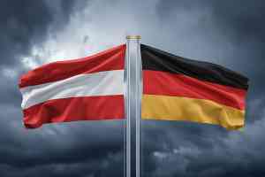 Flaggen von Österreich und Deutschland